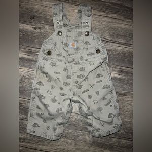 Carhartt baby overall camping theme—EUC